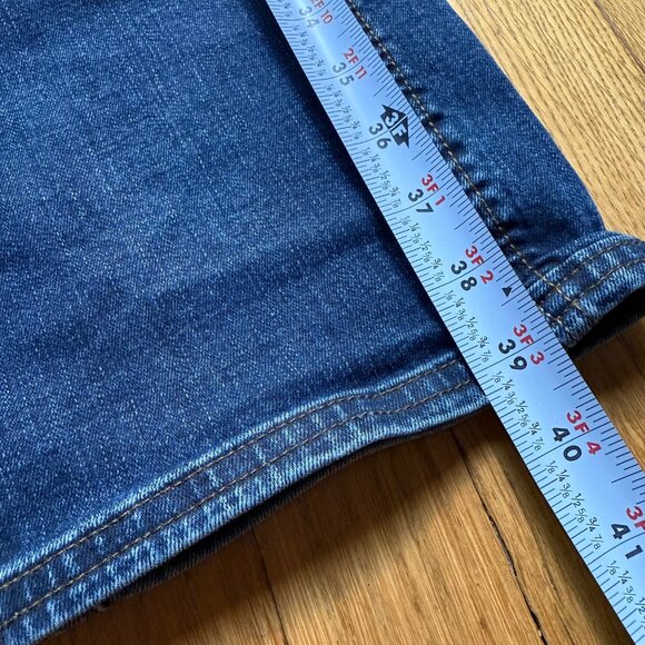 Kuhl Mens 34x32 Blue Indigo Dye Dark Wash Denim Rugged Tapered Leg Rydr Jeans - Picture 15 of 16